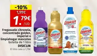 Maskom Supermercados Disiclin - fregasuelo citronela , concentrado golden, limpiahogar mascotas oferta