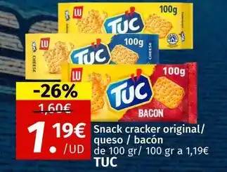 Maskom Supermercados Lu - snack cracker original/ queso / bacon oferta