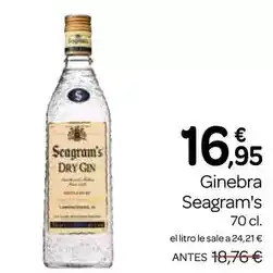 Supermercados El Jamón Seagram's - ginebra oferta