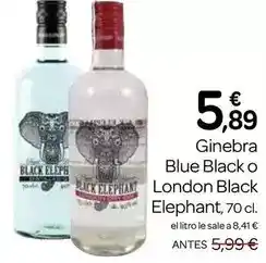 Supermercados El Jamón Elephant - ginebra blue black o london black oferta