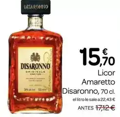 Supermercados El Jamón Disaronno - licor amaretto oferta