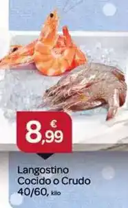 Supermercados El Jamón Langostino cocido o crudo oferta