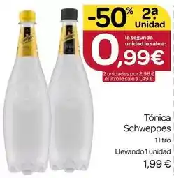 Supermercados El Jamón Schweppes - tonica oferta