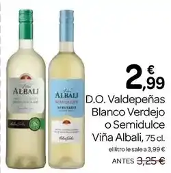 Supermercados El Jamón Viña albali - d.o. valdepenas blanco verdejo o semidulce oferta