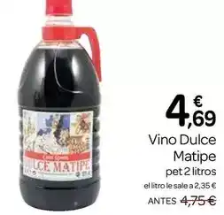 Supermercados El Jamón Matipe - vino dulce oferta