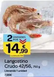Supermercados El Jamón Langostino crudo 42/56 oferta