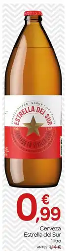 Supermercados El Jamón Estrella del sur - cerveza oferta