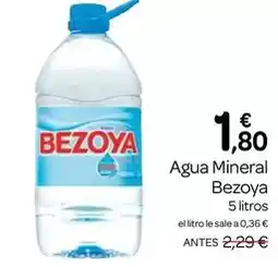 Supermercados El Jamón Bezoya - agua mineral oferta