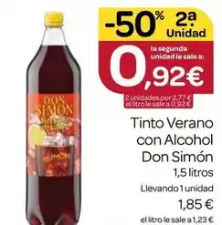 Supermercados El Jamón Don simón - tinto verano con alcohol oferta