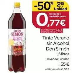 Supermercados El Jamón Don simón - tinto verano sin alcohol oferta