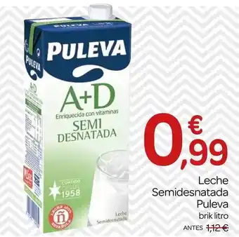 Supermercados El Jamón Puleva - leche semidesnatada oferta