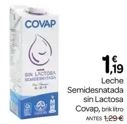 Supermercados El Jamón Covap - leche semidesnatada sin lactosa oferta