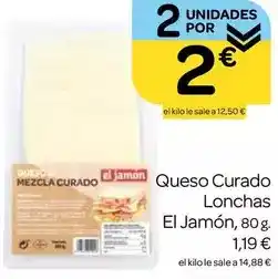 Supermercados El Jamón El jamón - queso curado lonchas oferta