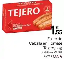 Supermercados El Jamón Tejero - filete de caballa en tomate oferta