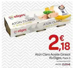 Supermercados El Jamón Ifa eliges - atun claro aceite girasol oferta