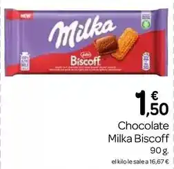 Supermercados El Jamón Milka - chocolate biscoff oferta