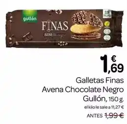 Supermercados El Jamón Gullón - finas avena chocolate negro oferta