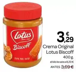 Supermercados El Jamón Lotus - crema original oferta