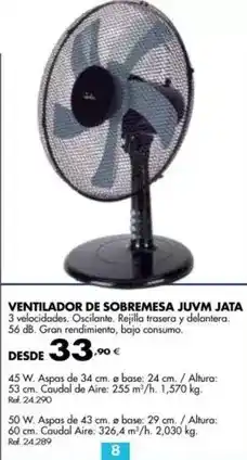 Coferdroza Jata - ventilador de sobremesa juvm oferta