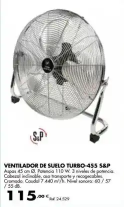 Coferdroza S&p - ventilador de suelo turbo-455 oferta