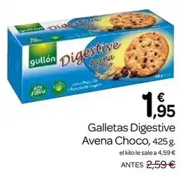 Supermercados El Jamón Gullón - galletas digestive avena choco oferta