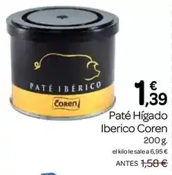 Supermercados El Jamón Coren - pate higado iberico oferta