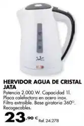 Coferdroza Jata - hervidor agua de cristal oferta