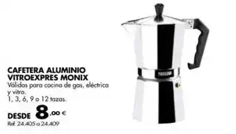 Coferdroza Monix - cafetera aluminio vitroexpres oferta
