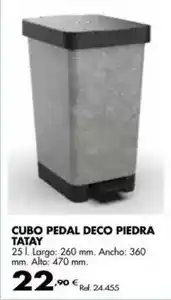 Coferdroza Cubo pedal deco piedra tatay oferta