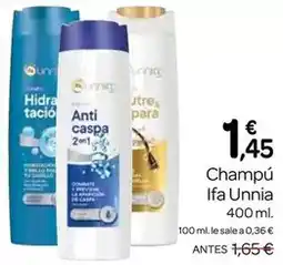 Supermercados El Jamón Ifa unnia - champú oferta