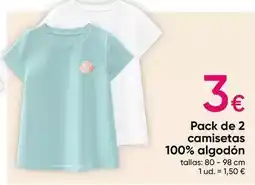 Pepco Pack de 2 camisetas 100% algodón oferta
