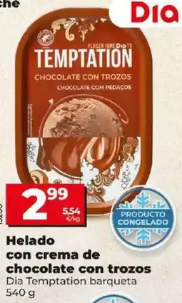 Dia Dia temptation - helado de crema de chocolate con trozos oferta