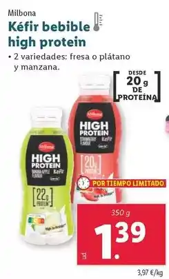 Lidl Milbona - kefir bebible high protein oferta