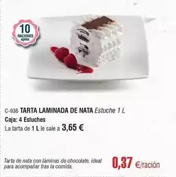 Abordo Ideal - tarta laminada de nata oferta