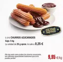 Abordo Suprema - churros azucarados oferta