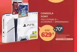 Mi electro Sony - consola ps5 5 stand d + astrobot + spiderman2 oferta