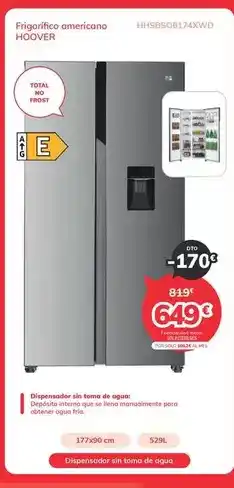 Mi electro Hoover - frigorífico americano oferta