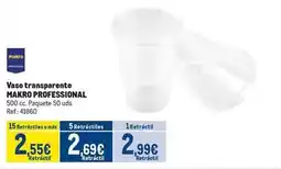 Makro Makro - vaso transparente oferta