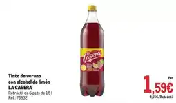 Makro La casera - tinto de verano con alcohol de limón oferta