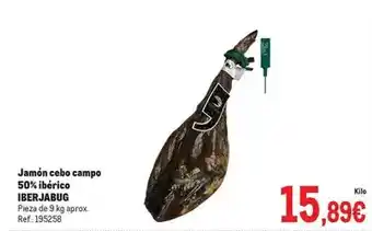 Makro Iberjabug - jamón cebo campo 50% ibérico oferta