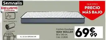 Conforama Somnalis - colchón enrollado way roller oferta