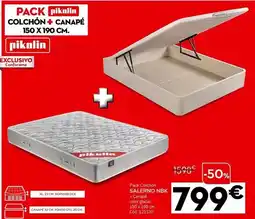 Conforama Pikolin - pack colchón salerno nbk + canapé oferta