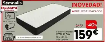 Conforama Somnalis - colchón enrollado vital flow oferta