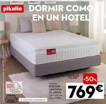 Conforama Pikolin - colchón edición limitada 75 anos oferta