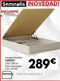 Conforama Somnalis - canapé abatible windy oferta
