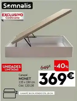 Conforama Somnalis - canapé monet oferta