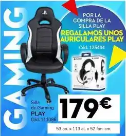 Conforama Silla de gaming play oferta