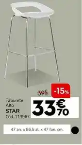Conforama Taburete alto star oferta