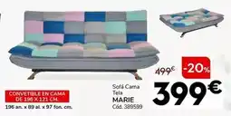Conforama Sofá cama tela marie oferta