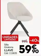 Conforama Silla giratoria llave oferta